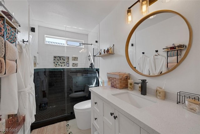 1246 Diamond Valley St, Henderson, NV 89052 - full bathroom featuring vanity, a stall shower, and tile patterned flooring