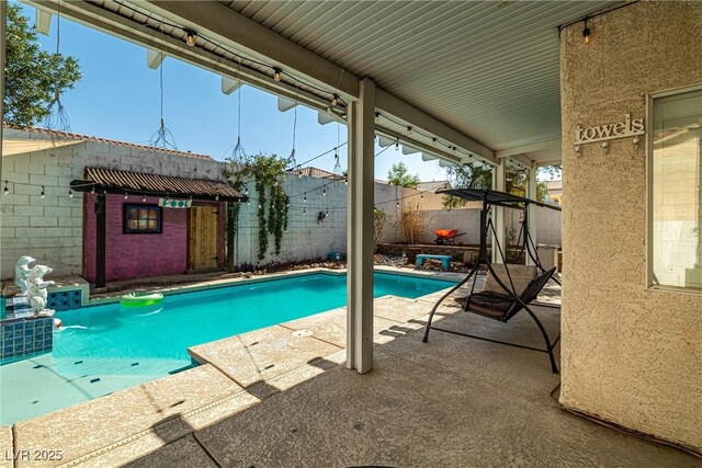 9105 Chenin Ave, Las Vegas, NV 89129 - view of pool with a fenced backyard and a patio