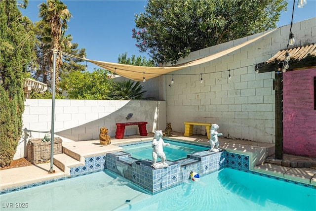 9105 Chenin Ave, Las Vegas, NV 89129 - view of swimming pool featuring a pool with connected hot tub