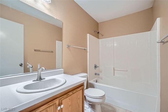 3141 Diamond Crest Ln, Henderson, NV 89052 - full bathroom with vanity,  shower combination, and tile patterned floors