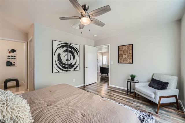 3125 N Buffalo Dr Unit 1133, Las Vegas, NV 89128 - bedroom with wood finished floors and ceiling fan