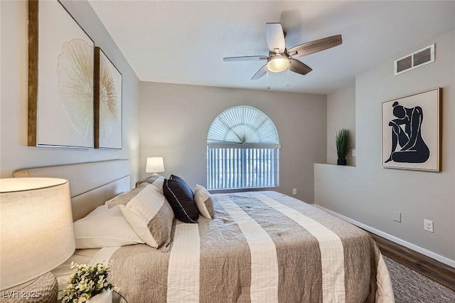3125 N Buffalo Dr Unit 1133, Las Vegas, NV 89128 - bedroom with wood finished floors and ceiling fan