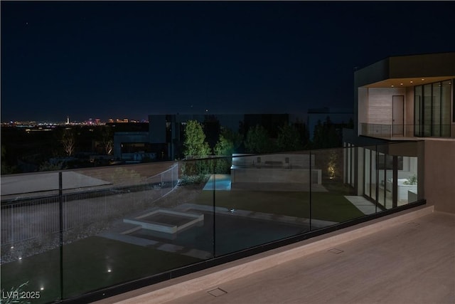 68 Sun Glow Ln, Las Vegas, NV 89135 - view of balcony at night