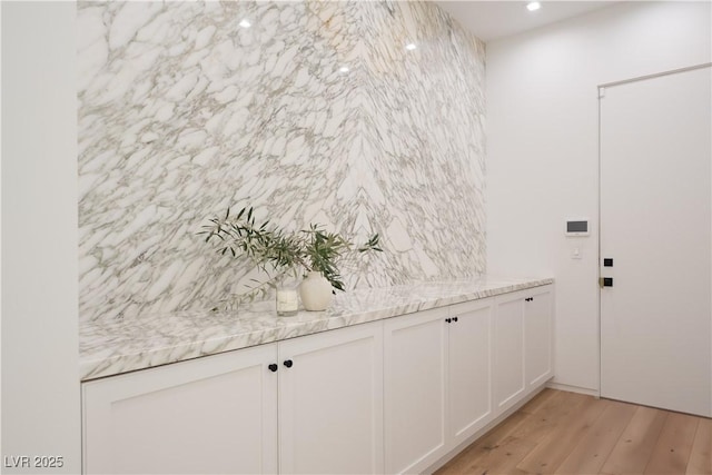 68 Sun Glow Ln, Las Vegas, NV 89135 - hall featuring light wood-type flooring and recessed lighting