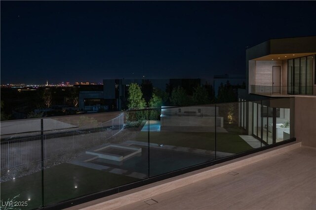 68 Sun Glow Ln, Las Vegas, NV 89135 - view of balcony at night