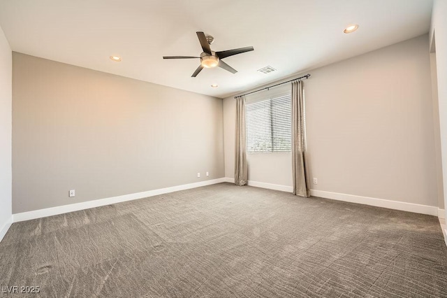 8048 Skye Bridge St, Las Vegas, NV 89166 - carpeted spare room featuring a ceiling fan and recessed lighting