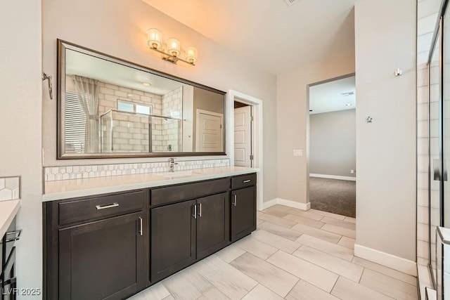 8048 Skye Bridge St, Las Vegas, NV 89166 - bathroom with vanity and a shower stall