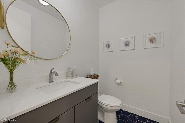 9789 Twilight Moon Ave, Las Vegas, NV 89148 - half bath with vanity and tile patterned flooring