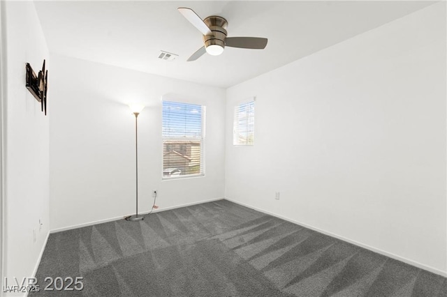11755 Garland Grove Ln, Las Vegas, NV 89183 - unfurnished room featuring dark colored carpet and a ceiling fan