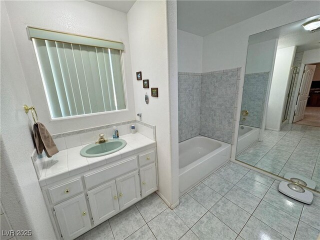 3110 National Ave, Pahrump, NV 89048 - full bathroom featuring vanity and tile patterned flooring