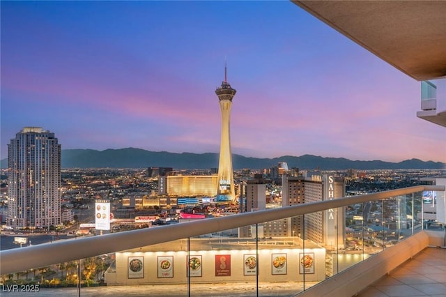 2747 Paradise Rd Unit 2704, Las Vegas, NV 89109 - balcony featuring a city view and a mountain view