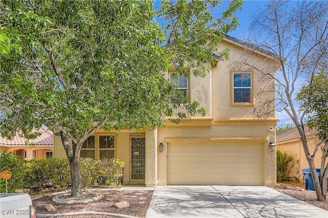 5021 Ropers Rock Ct, Las Vegas, NV 89131 - view of front facade featuring an attached garage, concrete driveway, and stucco siding