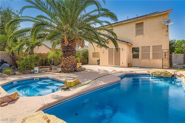 5021 Ropers Rock Ct, Las Vegas, NV 89131 - view of pool featuring an in-ground hot tub and a patio area