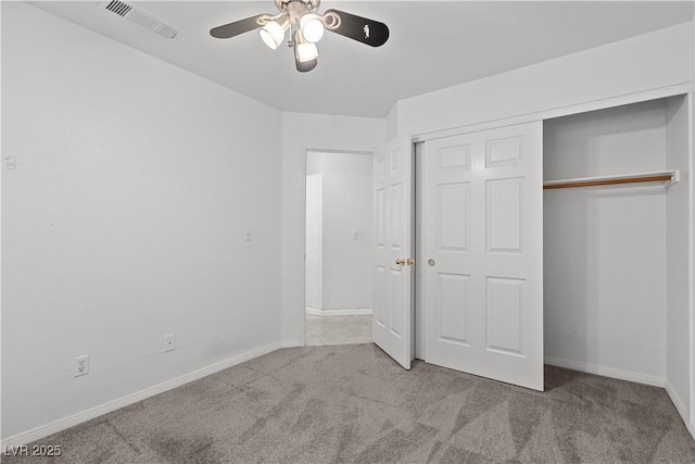 920 Serpentina Ave, Las Vegas, NV 89123 - unfurnished bedroom with carpet, a closet, and a ceiling fan