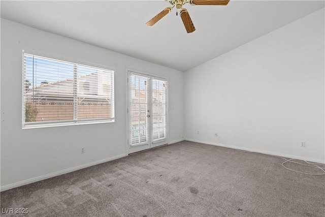 920 Serpentina Ave, Las Vegas, NV 89123 - carpeted spare room featuring a ceiling fan and vaulted ceiling