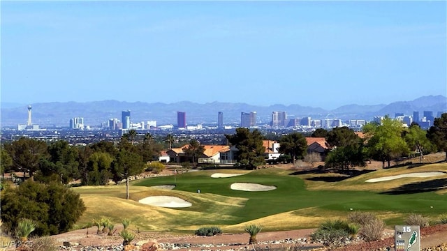 10305 Snyder Ave, Las Vegas, NV 89134 - view of community with view of golf course, a mountain view, and a view of city