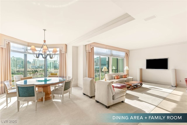 1 Hughes Center Dr Unit 903, Las Vegas, NV 89169 - dining room featuring a chandelier and baseboards