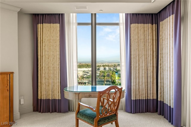 1 Hughes Center Dr Unit 903, Las Vegas, NV 89169 - living area with carpet flooring and a mountain view