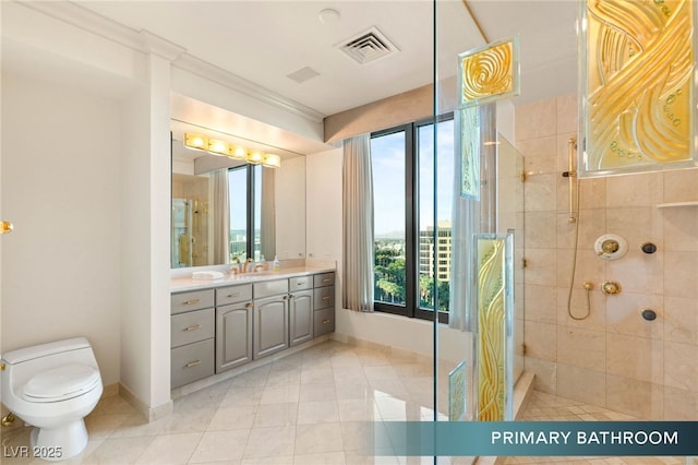 1 Hughes Center Dr Unit 903, Las Vegas, NV 89169 - full bath featuring vanity, a walk in shower, and tile patterned flooring