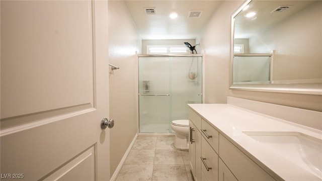 2913 Monate Ct, Henderson, NV 89044 - full bath with vanity, a shower stall, and recessed lighting