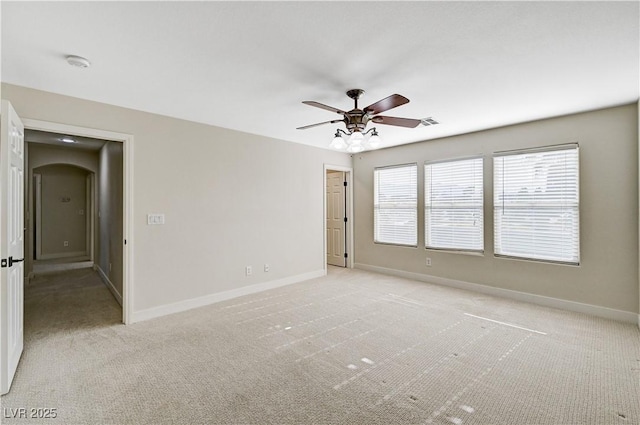 9021 Rendon St, Las Vegas, NV 89143 - empty room with a smoke detector, light colored carpet, and ceiling fan