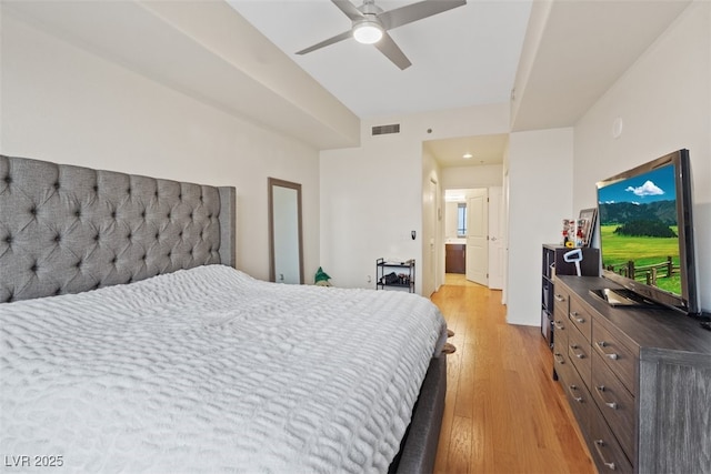 8255 Las Vegas Blvd Unit 1905, Las Vegas, NV 89123 - bedroom featuring light wood finished floors and a ceiling fan