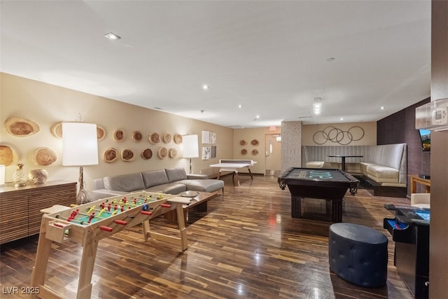 8255 Las Vegas Blvd Unit 1905, Las Vegas, NV 89123 - rec room with wood finished floors, recessed lighting, and billiards