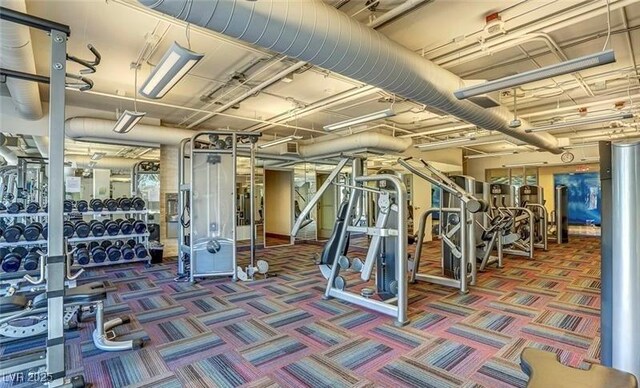8255 Las Vegas Blvd Unit 1905, Las Vegas, NV 89123 - workout area with carpet flooring