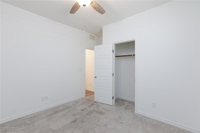 835 Aurelie Ridge St, Henderson, NV 89011 - unfurnished bedroom with carpet floors, a ceiling fan, and a closet
