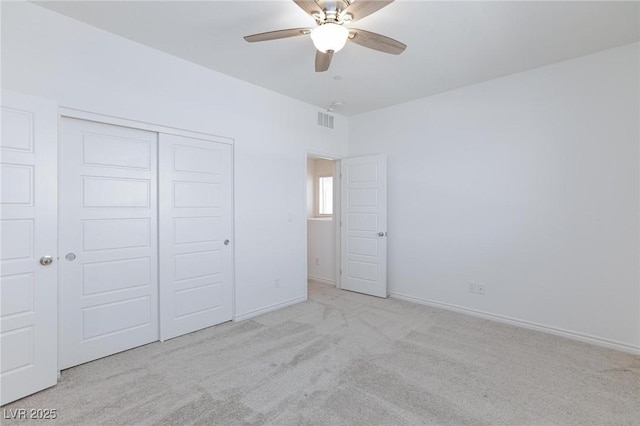 835 Aurelie Ridge St, Henderson, NV 89011 - unfurnished bedroom with carpet floors, a closet, and ceiling fan
