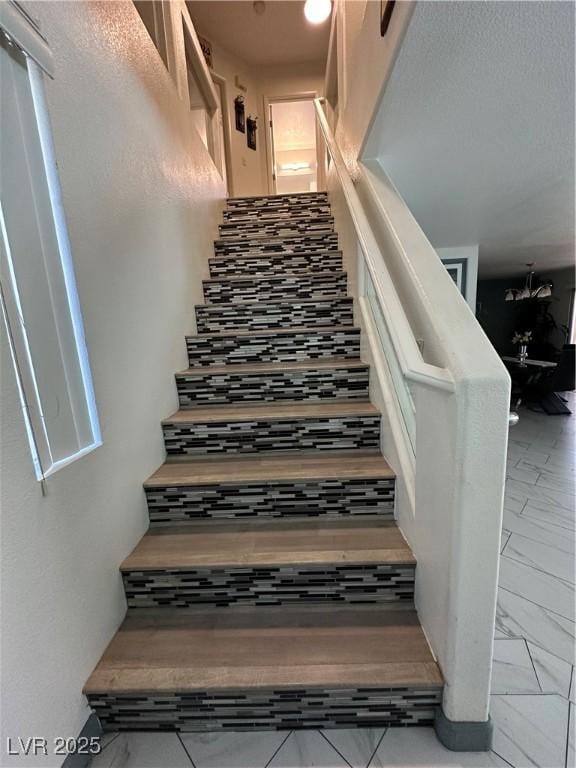 10265 Moth Orchid Ct, Las Vegas, NV 89183 - stairway with marble finish floors