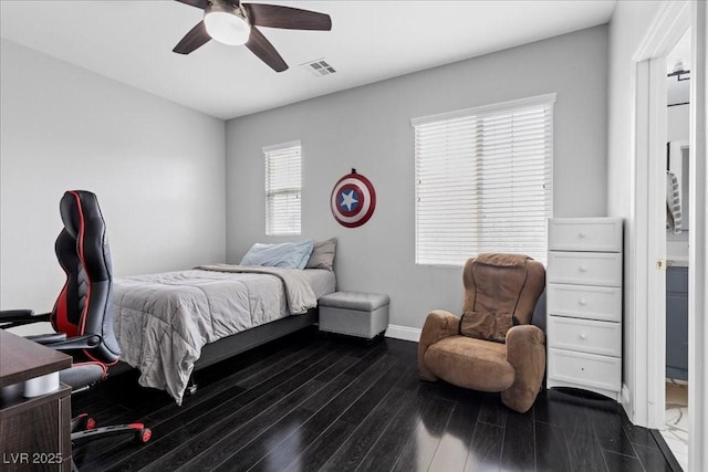 10300 S Dapple Gray Rd, Las Vegas, NV 89178 - bedroom featuring dark wood-type flooring and ceiling fan