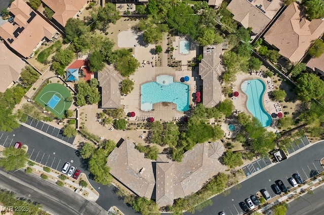 10300 S Dapple Gray Rd, Las Vegas, NV 89178 - aerial view of property and surrounding area featuring a pool area