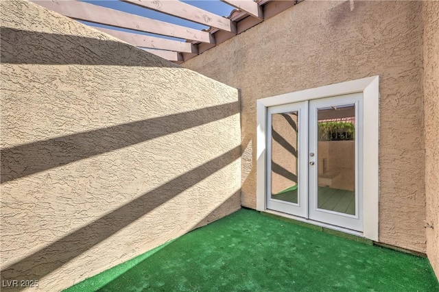 1857 Arbol Verde Way, Las Vegas, NV 89119 - exterior view of stucco siding and french doors