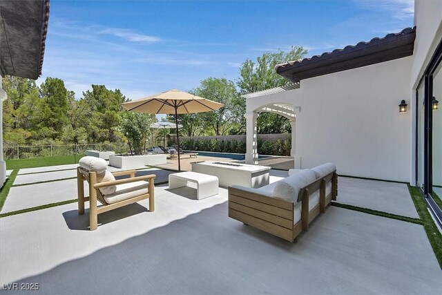 11906 Port Labelle Dr, Las Vegas, NV 89141 - view of patio / terrace with outdoor lounge area