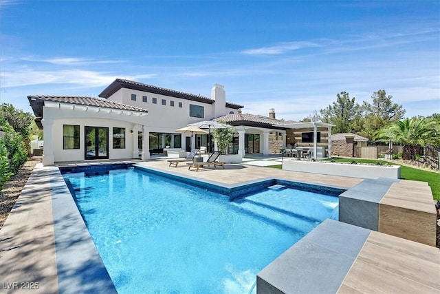 11906 Port Labelle Dr, Las Vegas, NV 89141 - view of pool with a patio area and french doors
