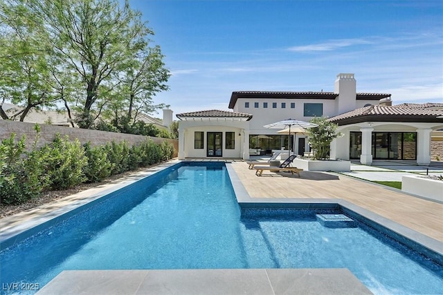 11906 Port Labelle Dr, Las Vegas, NV 89141 - view of swimming pool with a patio and french doors