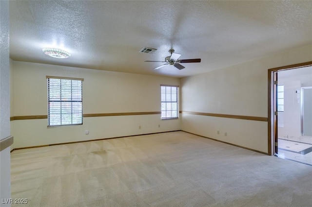 5505 Excelsior Springs Ln, Las Vegas, NV 89130 - empty room with ceiling fan, a textured ceiling, and carpet