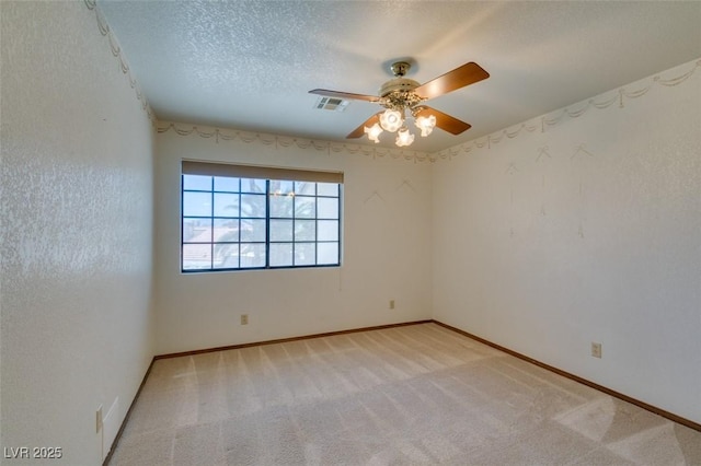 5505 Excelsior Springs Ln, Las Vegas, NV 89130 - unfurnished room featuring ceiling fan, light carpet, and a textured ceiling