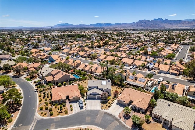 5505 Excelsior Springs Ln, Las Vegas, NV 89130 - aerial view of residential area with a mountainous background
