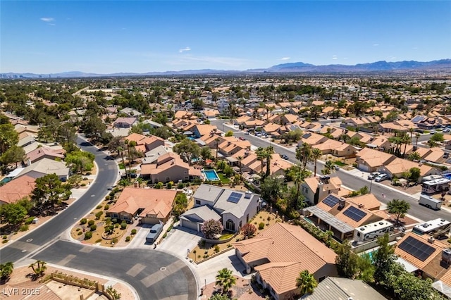 5505 Excelsior Springs Ln, Las Vegas, NV 89130 - aerial perspective of suburban area with mountains
