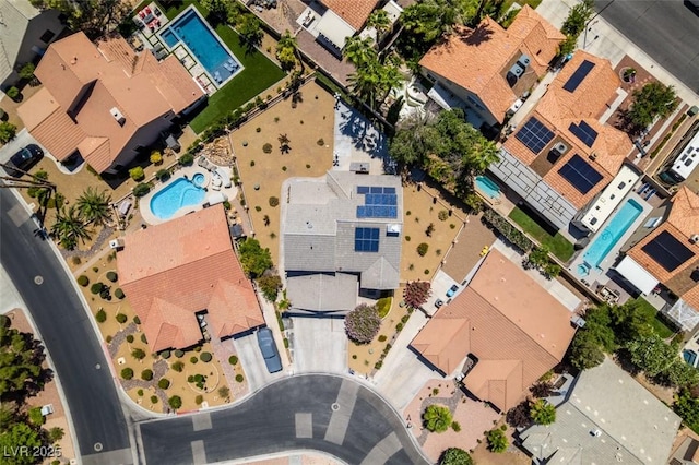 5505 Excelsior Springs Ln, Las Vegas, NV 89130 - aerial view of property and surrounding area featuring a pool area