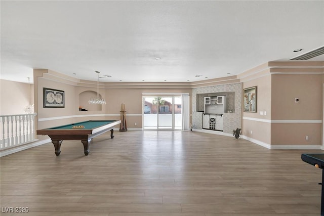2209 Purple Majesty Ct, Las Vegas, NV 89117 - playroom featuring wood finished floors and pool table