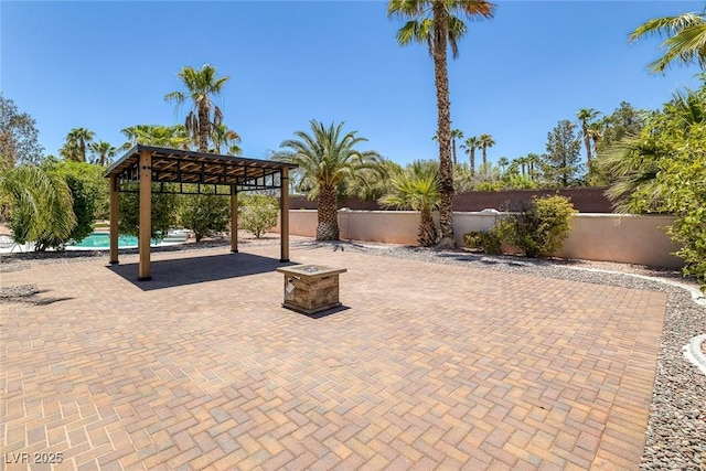 2209 Purple Majesty Ct, Las Vegas, NV 89117 - fenced backyard with a patio area and an outdoor pool