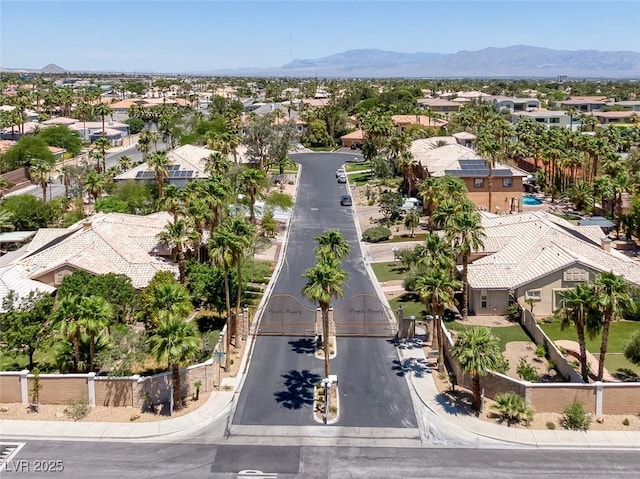 2209 Purple Majesty Ct, Las Vegas, NV 89117 - aerial view of residential area with mountains