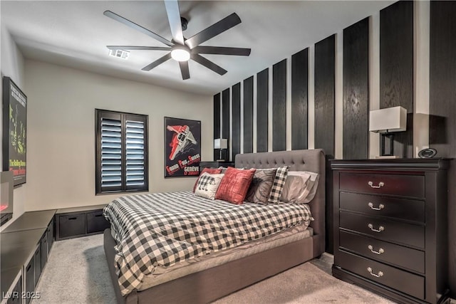 7472 Garnet Moon St, North Las Vegas, NV 89084 - bedroom featuring light colored carpet and ceiling fan