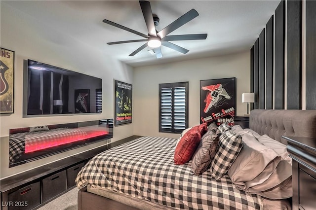 7472 Garnet Moon St, North Las Vegas, NV 89084 - bedroom with carpet floors and a ceiling fan