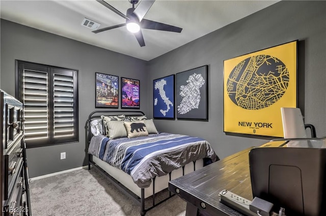 7472 Garnet Moon St, North Las Vegas, NV 89084 - bedroom with carpet floors and a ceiling fan