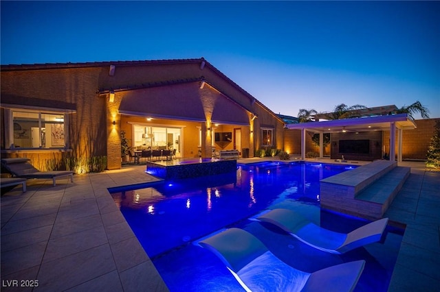 11248 Rebel Dome Ct, Las Vegas, NV 89141 - view of swimming pool featuring a patio and a pool with connected hot tub