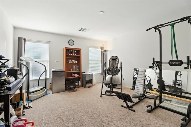 135 Cadrow Castle Ct, Las Vegas, NV 89148 - workout area featuring healthy amount of natural light and carpet